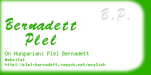 bernadett plel business card